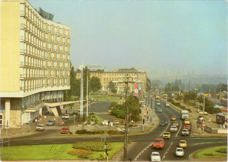 Poznań rondo Roosevelta widokówka