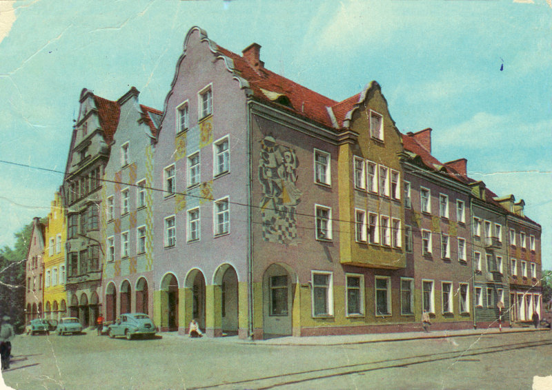 Olsztyn stare miasto widokówka