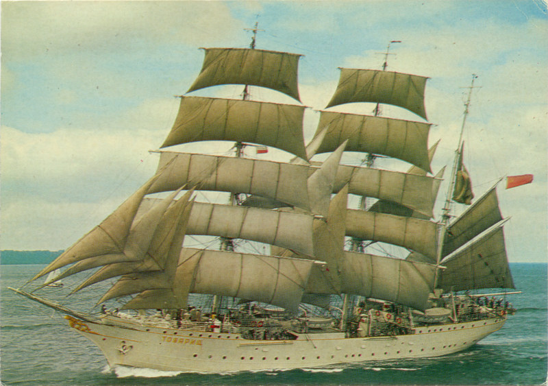 Statek na widokówce