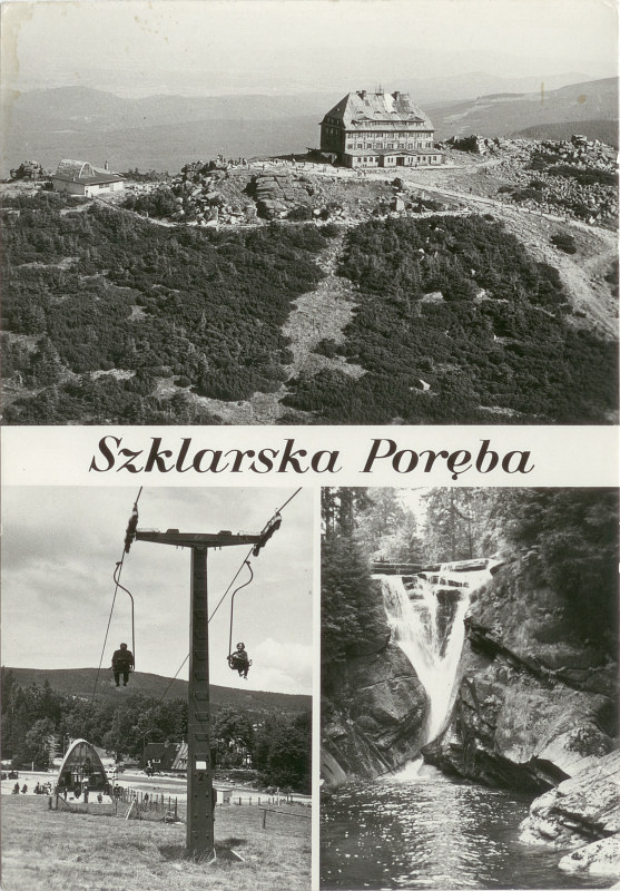 Szklarska Poręba wyciąg schronisko pocztówka