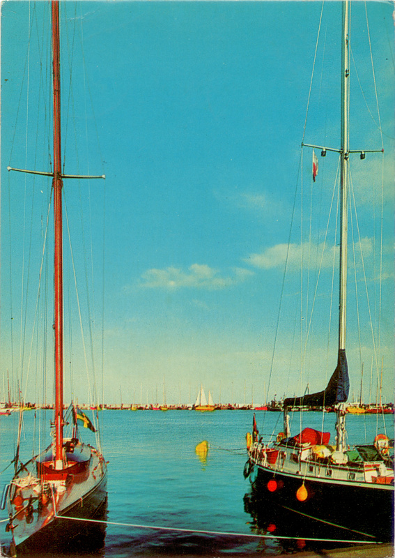 Gydnia pocztówka jachty