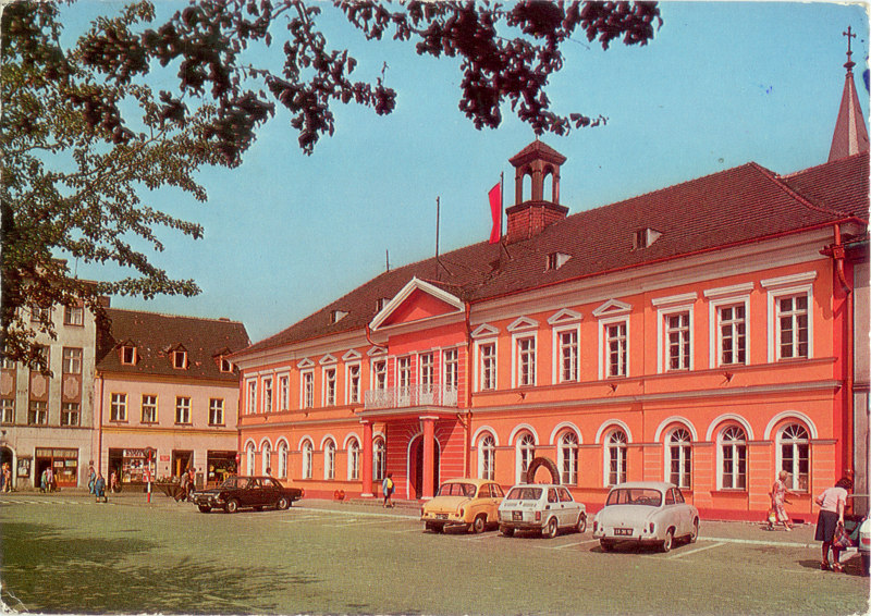 Oświęcim Rynek siedziba PZPR pocztówka