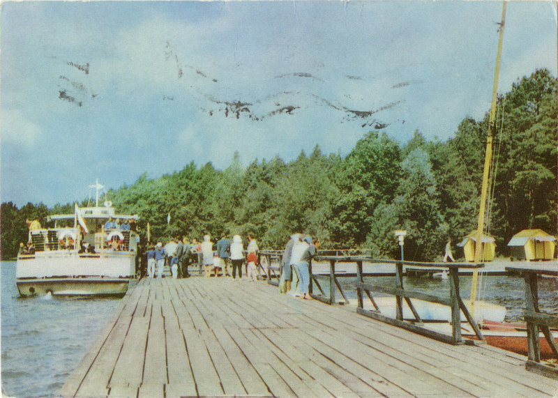 Augustów statek pocztówka