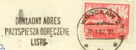 Poczta stempel widokówka
