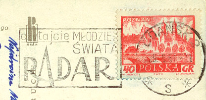pocztówka stempel gazeta Radar