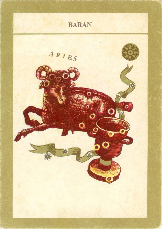 znaki zodiaku pocztówka