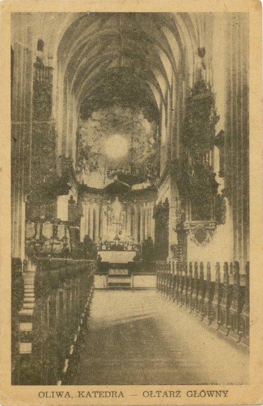 Gdańsk Oliwa katedra pocztówka