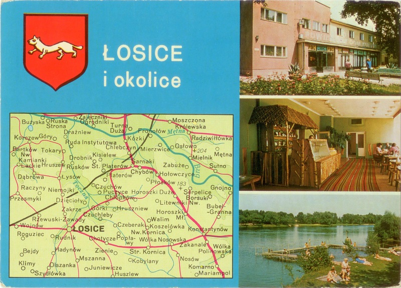 Łosice Sarnaki Fronołów pocztówka