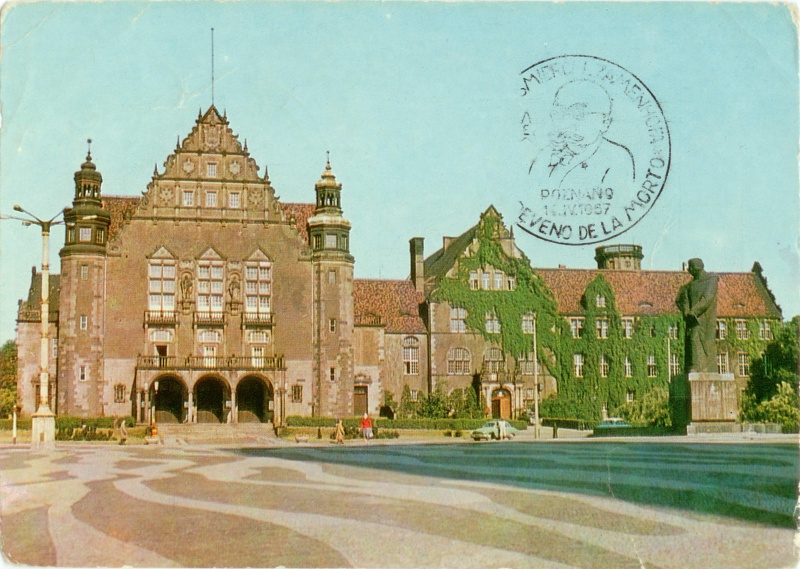 Poznań Uniwersytet Poznański widokówka