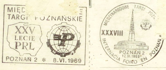 Poznań widokówka stemple pocztowe