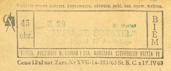 Pocztówka dźwiękowa Tysiące świateł