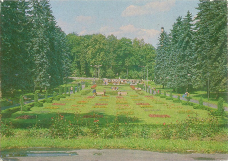 Kudowa park zdrojony widokówka
