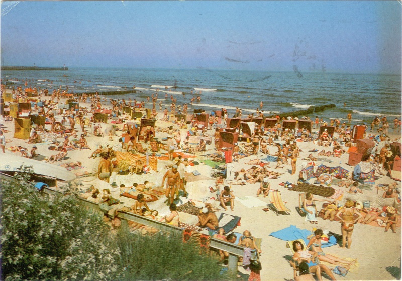 Ustka widokówka plaża