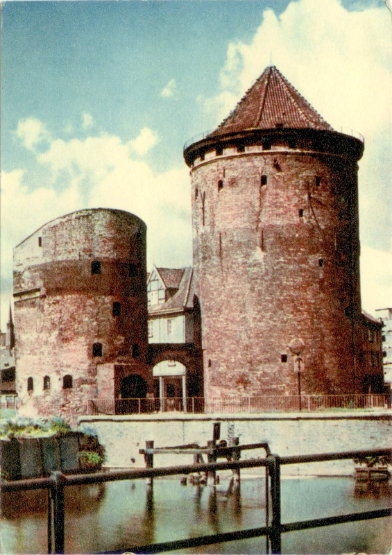 Stągwie Mleczne baszty obronne Gdańsk widokówa