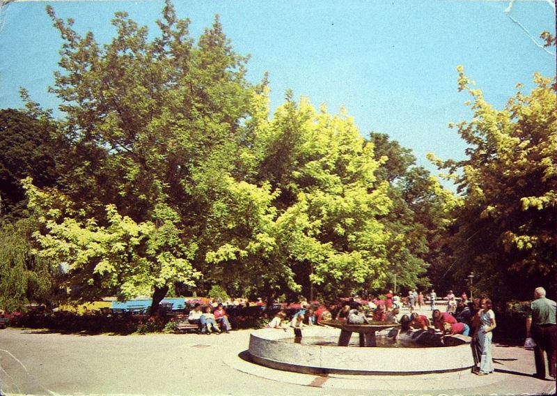 Busko Zdrój park zdrojowy pocztówka