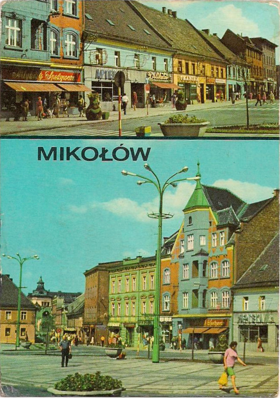 Mikołów rynek pocztówka