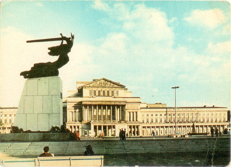 Warszawa Nike pomnik widokówka