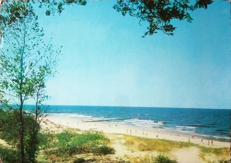 Rewal plaża widokówka