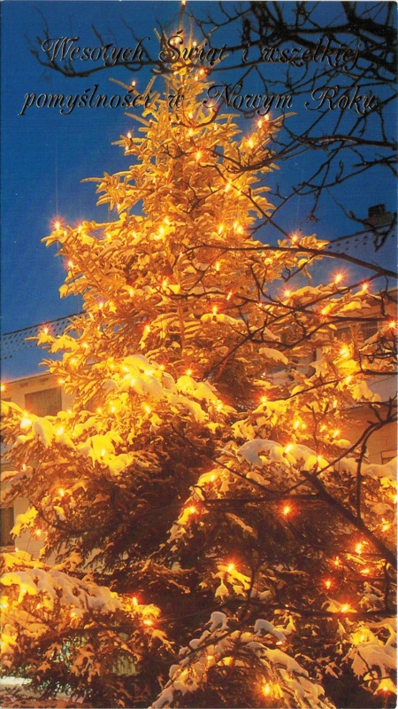 Wesołych Świąt Nowy Rok pocztówka