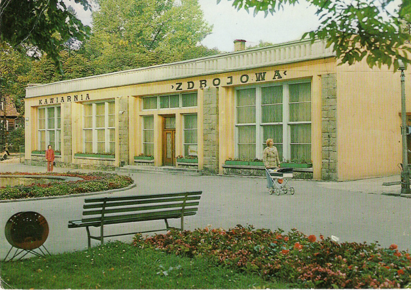 Rabka kawiarnia Zdrojowa widokówka