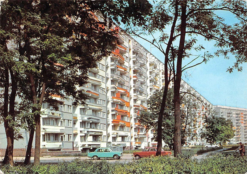 Wrocław bloki Popowice widokówka