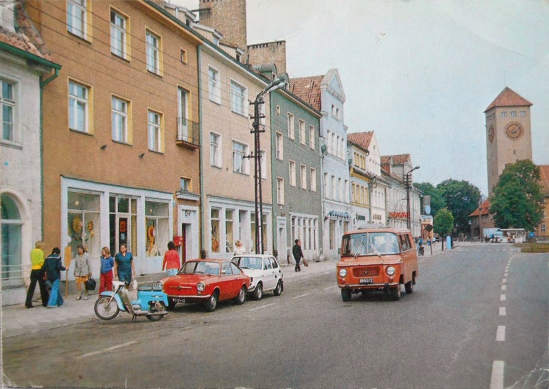 Szczytno ulica Odrodzenia pocztówka