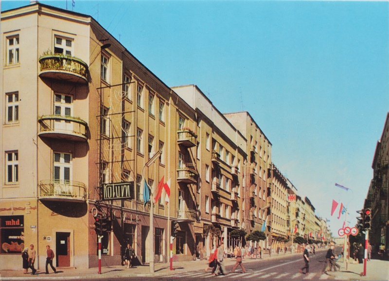 Kielce ulica Sienkiewicza widokówka